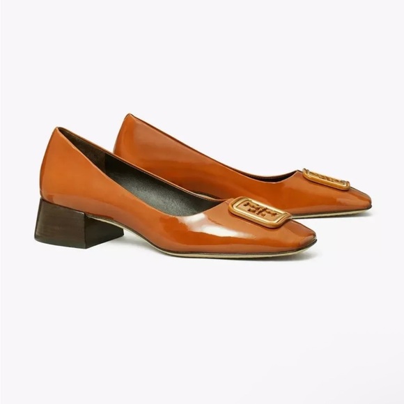 Tory Burch Georgia Pump 35mm Patent Leather Low Heel Pumps...